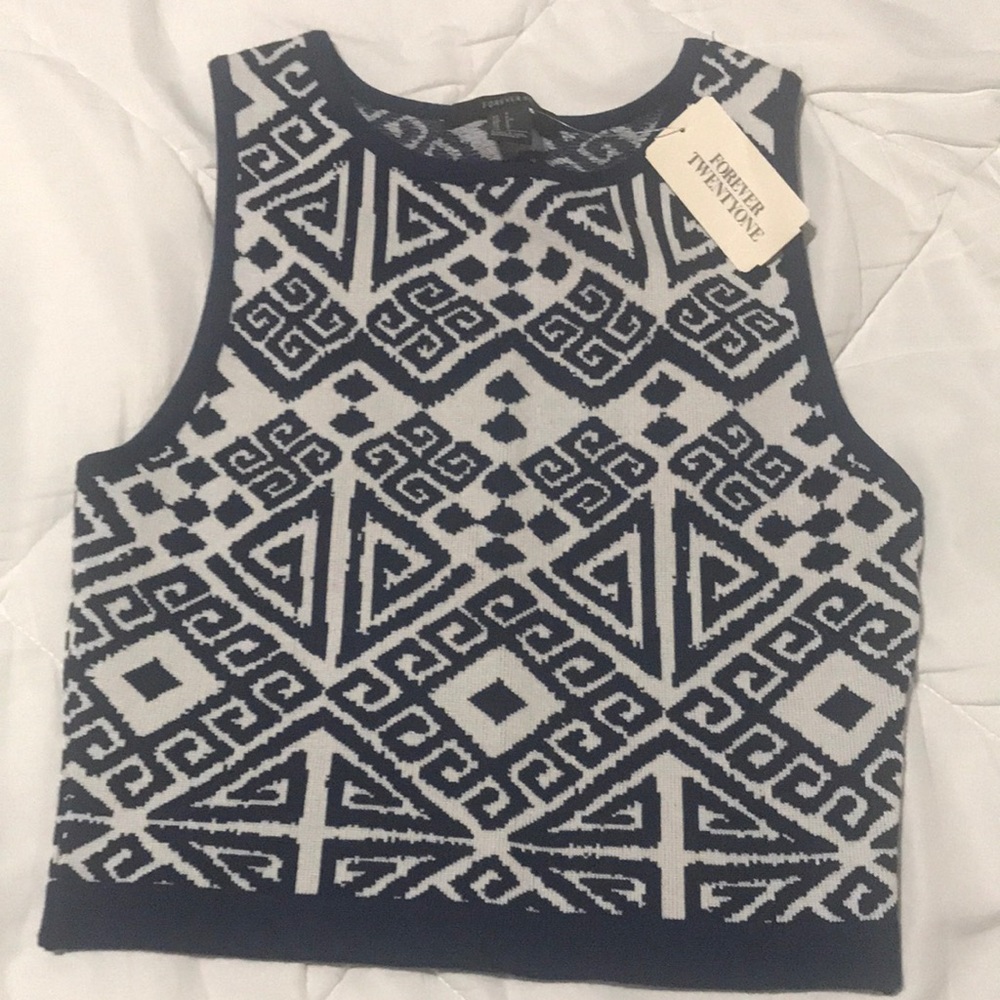 Knit tank crop top